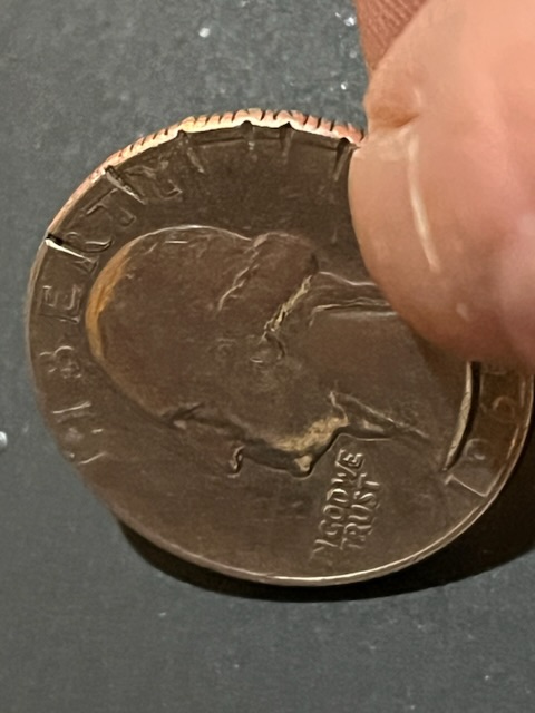 1965-Quarter,-No-Mint,-Cuts-On-Rim---Error-Or-Damaged?