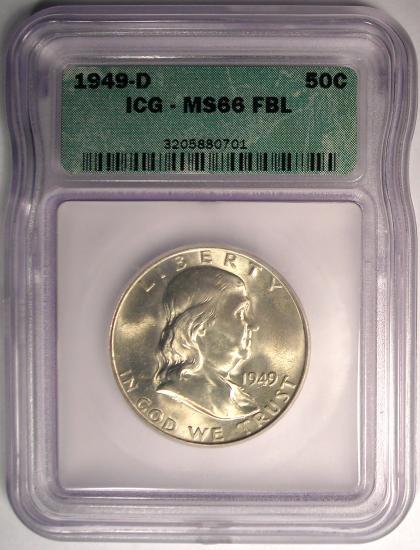 1949-D-Franklin-ICG-MS-66-FBL,-Would-It-Cross