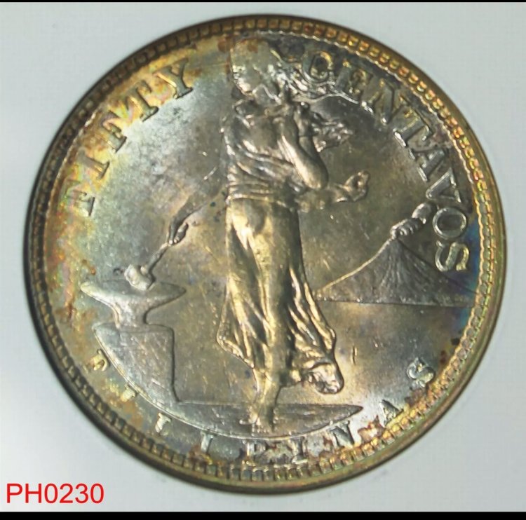 1921-Philippines-50-Centavos,-Info-Needed.