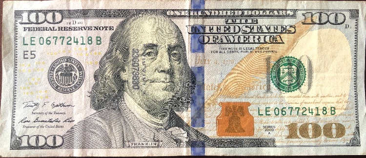 Strange-Stamp-On-Front-Of-2009-A-$100