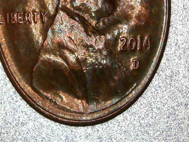 2014-D-LSC-Really-Weird-Looking-Coin,-Fire-Damage