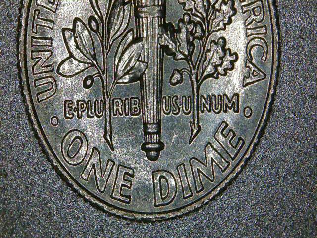 2015-D-Dime-Full-Collar-Clash-Obv/Rev,-Die-Chip-On-Mouth