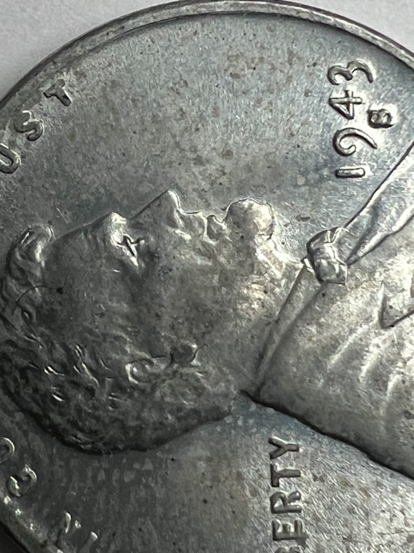 1943-S-Steel-Penny,-Machine-Damage?