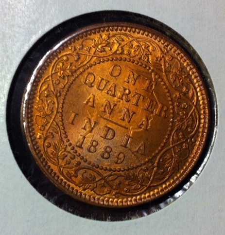 NGC-Mint-Error-Attribution-:-1889-British-India-1/4-Anna