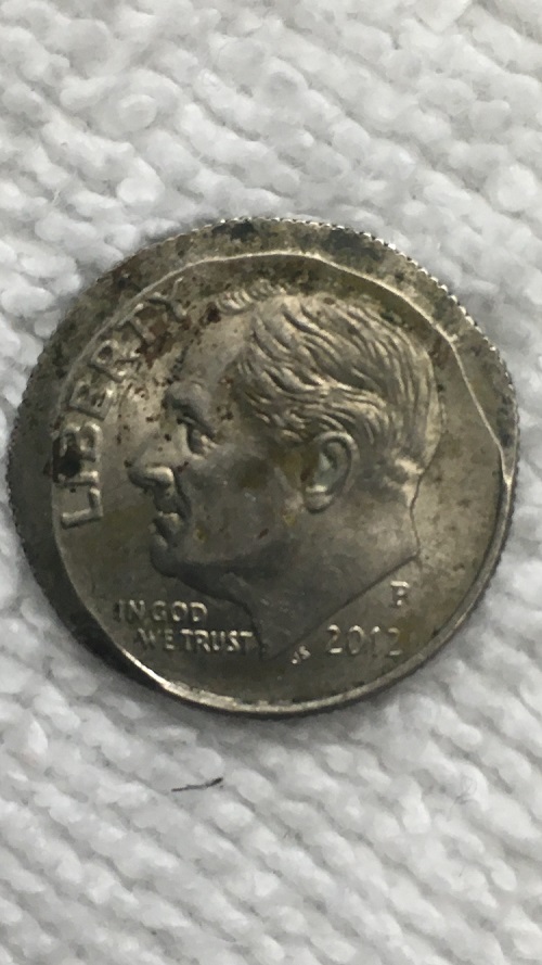 Dime-Coin-2012-P-Clipped-Planchet-Size-Of-Penny