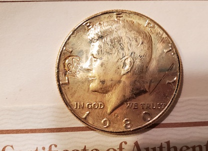 Help!-24kt-Gold-Half-Dollar-Coin-With-Kennedy/Lincoln