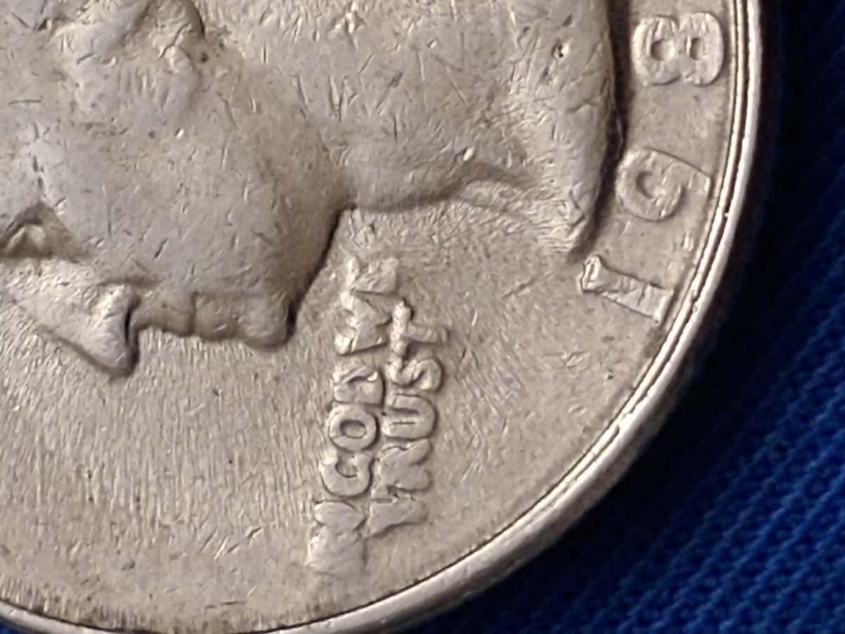 1984-US-Quarter,-Collar-Error-And-Old-Die?