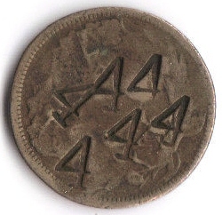 Counterstamped-Flying-Eagle--And-Die-Clash-Error-On-3-Cent