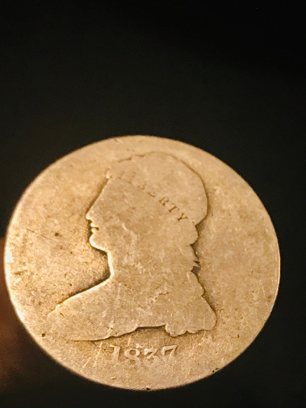 1837-Capped-Bust-50c-Rotated-Reverse-Error-Very-Worn,-Is-It-Worth-Anything?