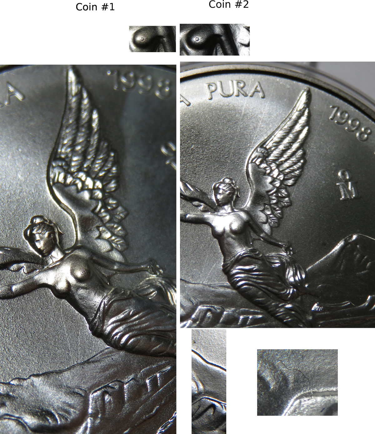 1998-Libertad-Die-Gouge?/Die-Polish-Lines?-Two-Coins