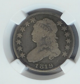 1819-Caped-Bust-Quater-And-1858-Seated-Half-Dime