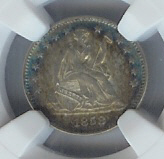 1819-Caped-Bust-Quater-And-1858-Seated-Half-Dime