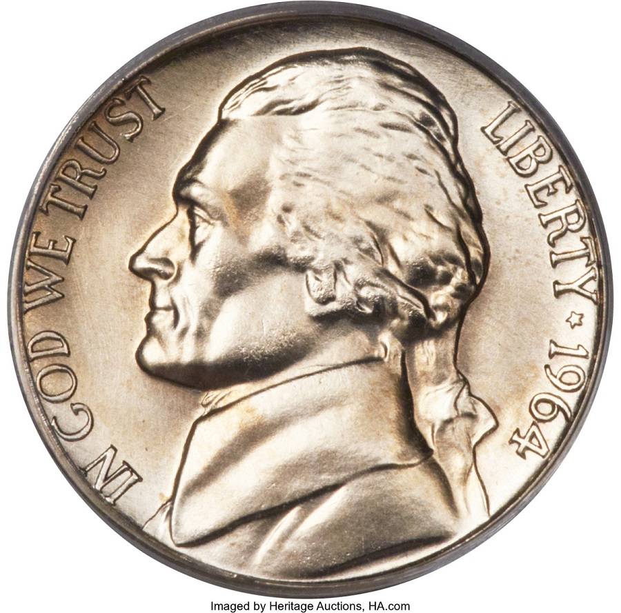 1964-Jefferson-Nickel.--Proof?--SMS?--But-Pretty-For-Sure.--Grade?