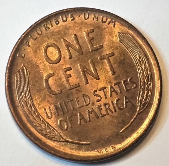 1909-VDB-Penny.--Toning-Or-Stain?