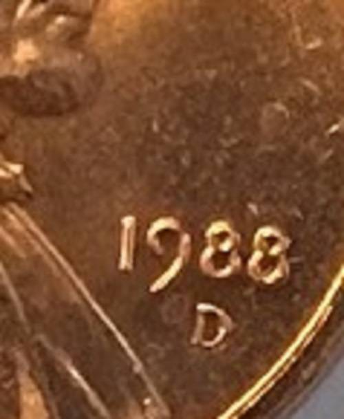 1988-D-Cent-D-Mint-Mark.--Two-Types.--One-In-Odd-Position.--And-Wide-AM