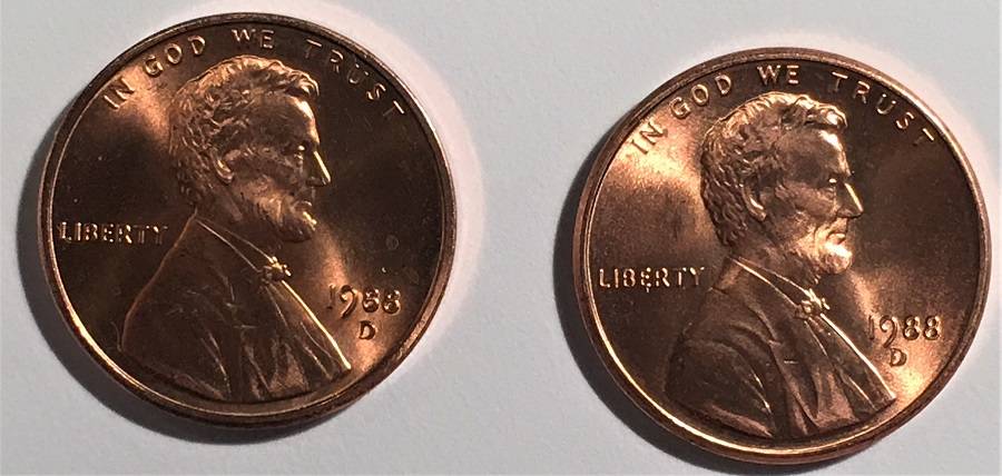 1988-D-Cent-D-Mint-Mark.--Two-Types.--One-In-Odd-Position.--And-Wide-AM