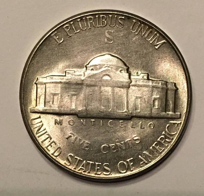 1945-S-Jefferson-Nickel.--Question-On-Obverse-Date-Area
