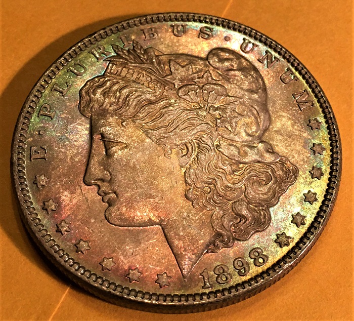 1898-Morgan-Dollar-Toned-Beautifully-Imo.--Grade/Comments