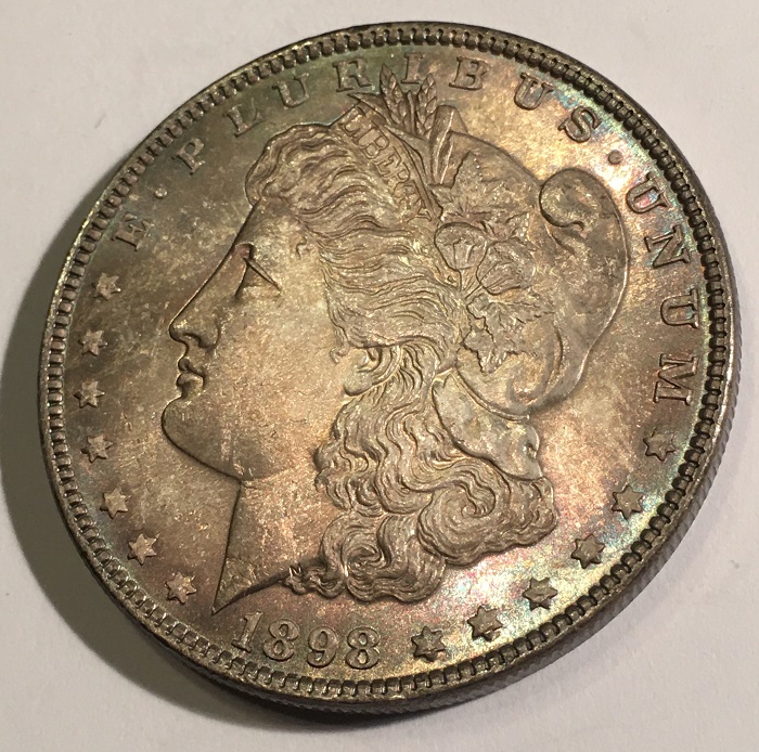 1898-Morgan-Dollar-Toned-Beautifully-Imo.--Grade/Comments