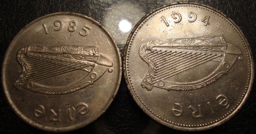 Eire's-|-Assorted-Irish-Coins