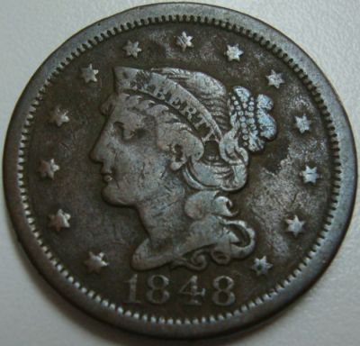 1848-1851-Large-Cents,-1864-2-Cent-Grades