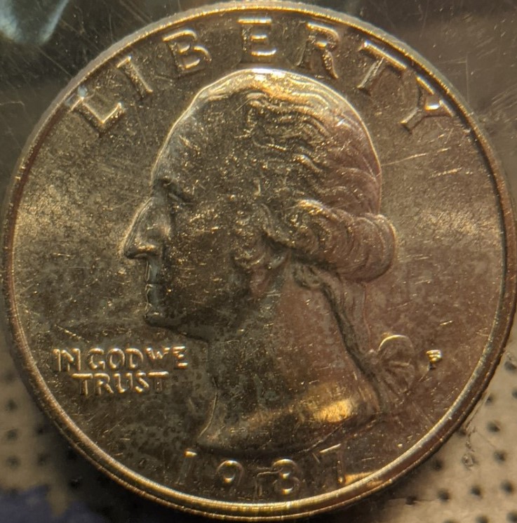 1987-P-Unc-Quarter-Still-In-Mint-Wrapper