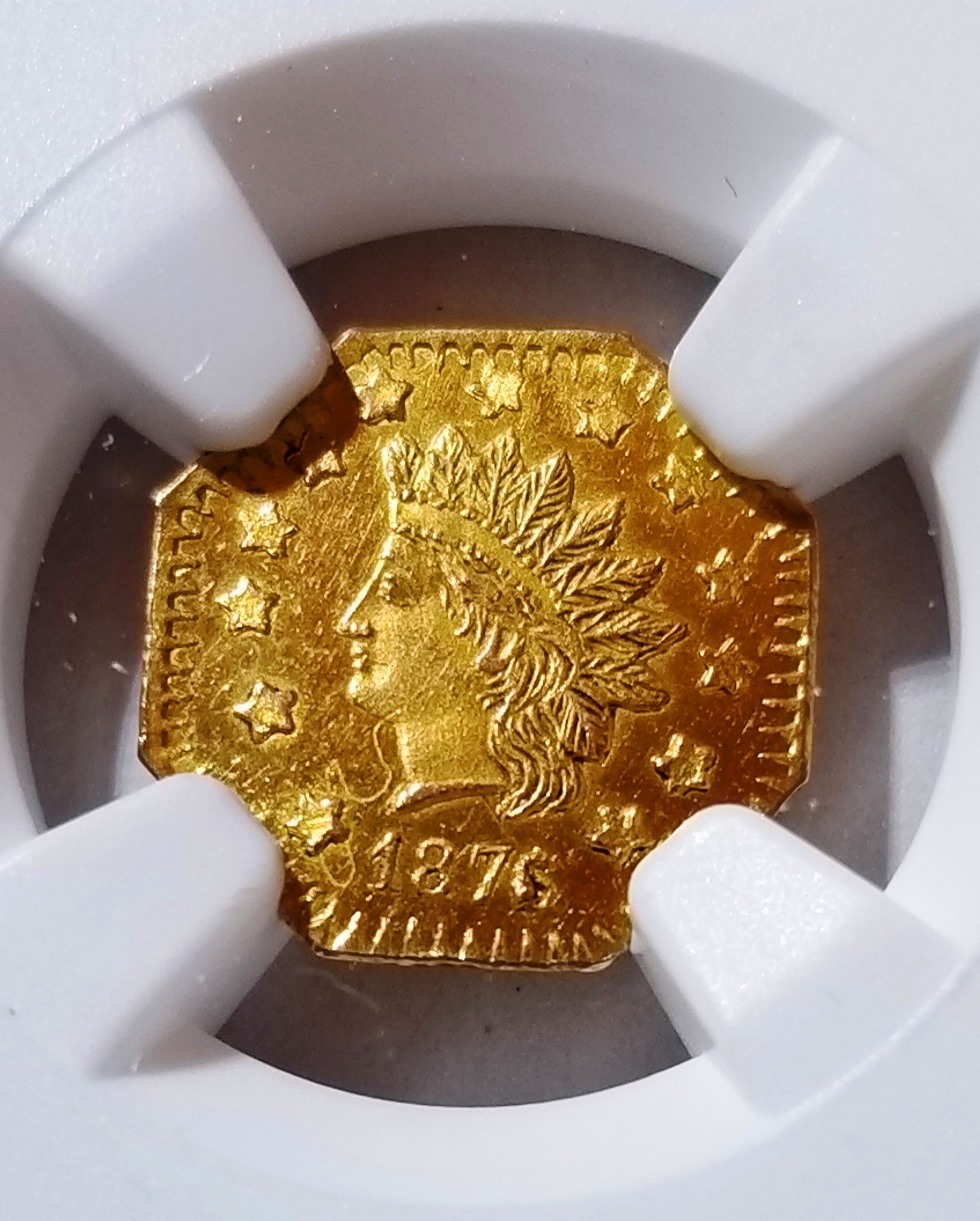A-Pleasant-Surprise-From-NGC---MS-63-PL-1876/5-California-$1-Gold
