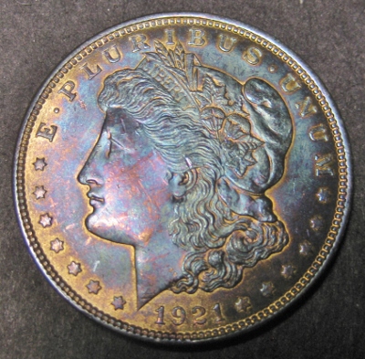 Questionable-Toning-On-A-1921-P-Morgan