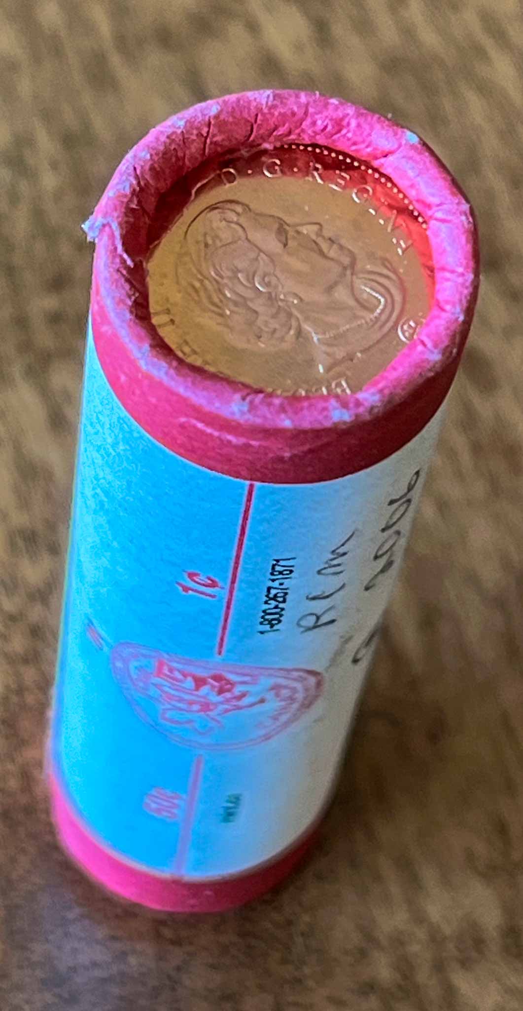 Shotgun-RCM-Roll-Of-Pennies-With-Mint-Mark-And-No-Mint-Mark