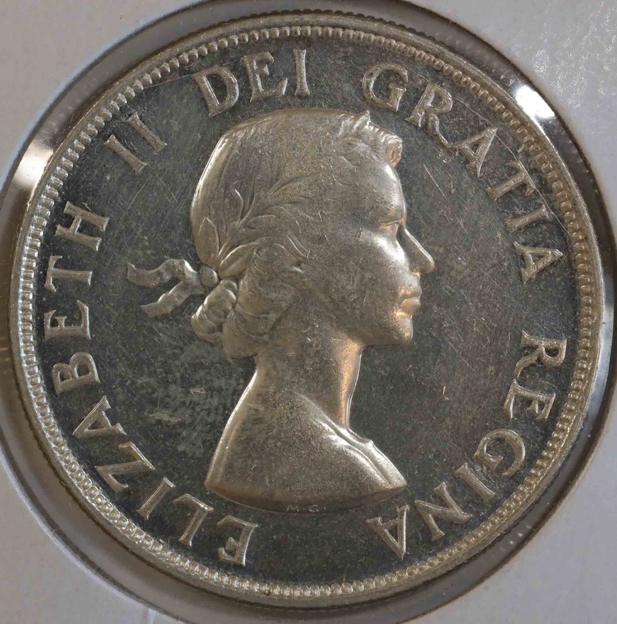 1953-Canada-Silver-Dollar-With-Die-Crack