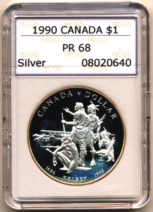 Commems-Collection-Canadian:-1990-Henry-Kelsey-Silver-Dollar