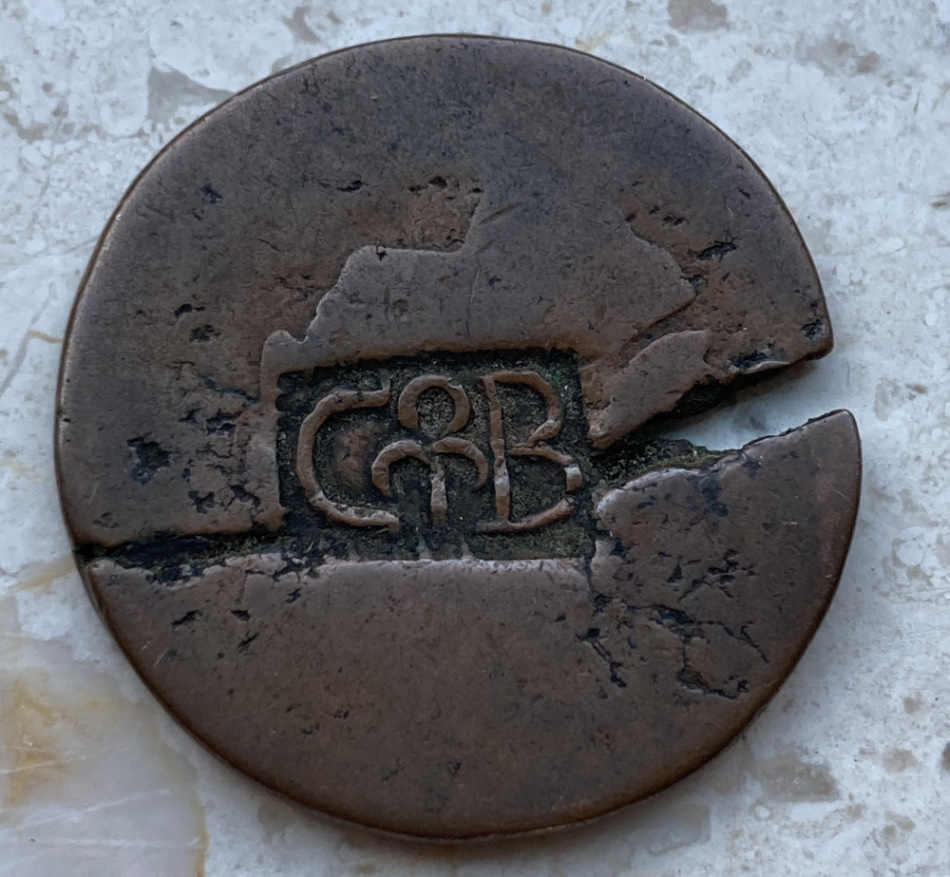 Unknown-Old-Countermarked-/-Stamped-Coin-Id:-Likely--18th-Century-French-Sol
