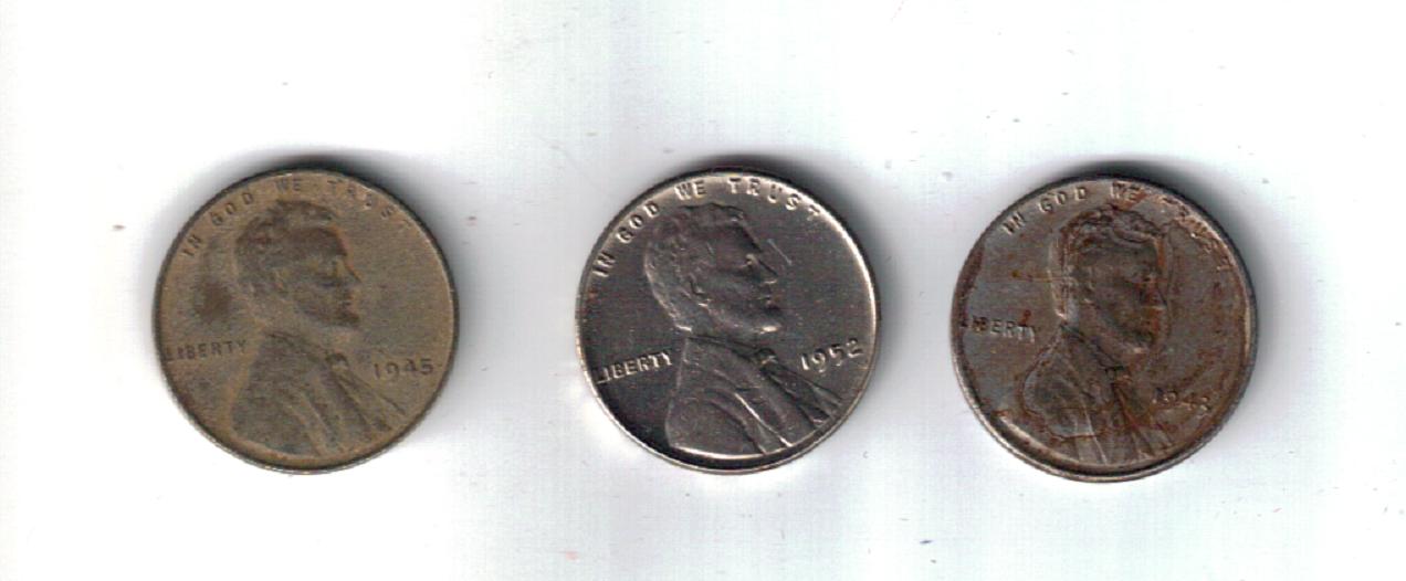 1943-Lincoln-DDO,-1945-Lincoln-Not-Copper,-1952-Lincoln-Stee
