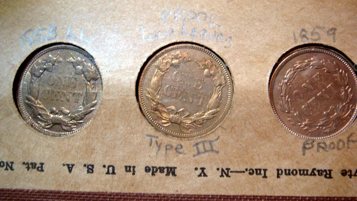 Flying-Eagle-/-Indian-Head-Collection-In-Old-Album-Pages