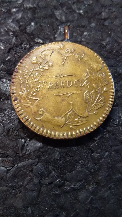 Please-Help-Identify-2-Sided-Pedant-Medallion-Freedom-Eagle-Id:-Unknown-Patriotic-Token