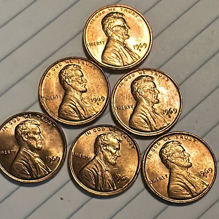 1969-S-Lincoln-Penny,-Uncirculated-Condition.--50-Of-Them.--Can-It-Be-Real?