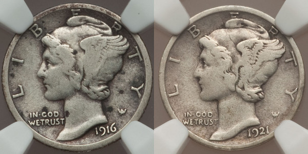 1917-Mercury-Dime-MMs-T16/T17