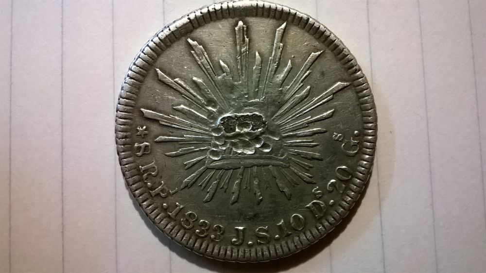 Mexico-8-Reales-1833-San-Luis-De-Potos�---Damaged