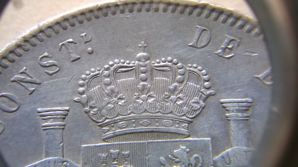 Silver-Crown-From-Spain,-5-Pesetas-1897,-But-
