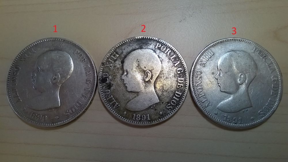 Silver-Crown-From-Spain,-5-Pesetas-1897,-But-