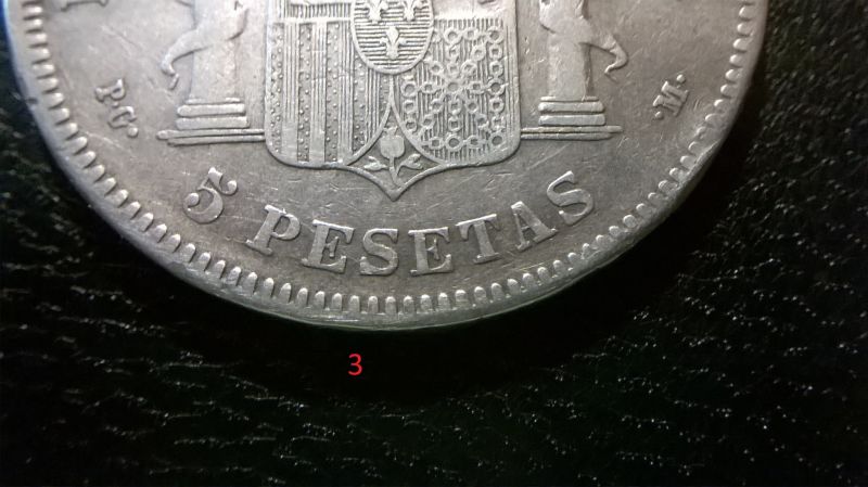 Silver-Crown-From-Spain,-5-Pesetas-1897,-But-