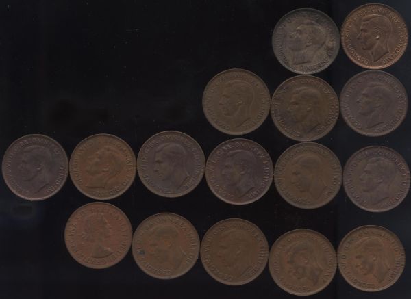 15-Australian-Pennies-And-1-Brittan-Penny1938-To-1955value?