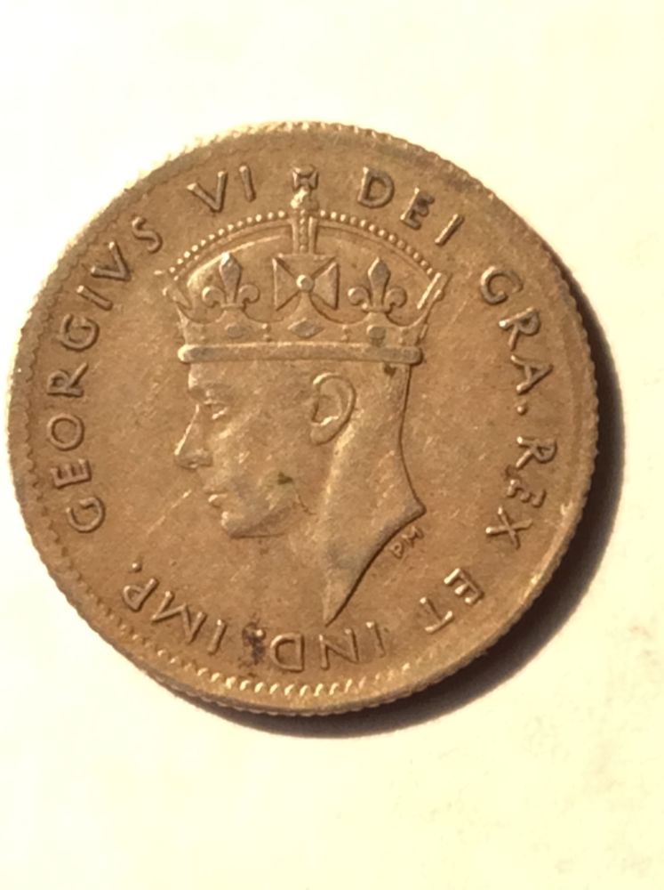Newfoundland-1945-Five-Cent-Mintmark-Damage