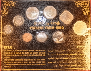 Iraqi-Mint-Set-And-Paper-Weight-Slug