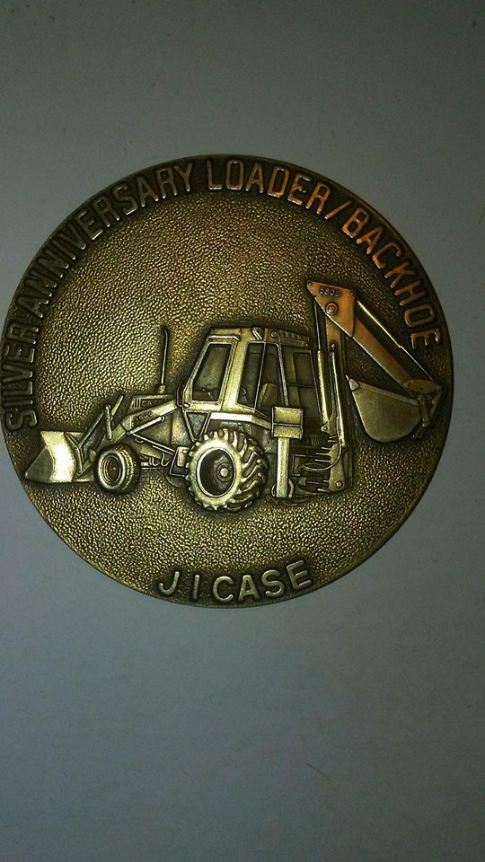 1982-Silver-Anniversary-Loader/Backhoe-Medallion---Medallic-Art-Co.