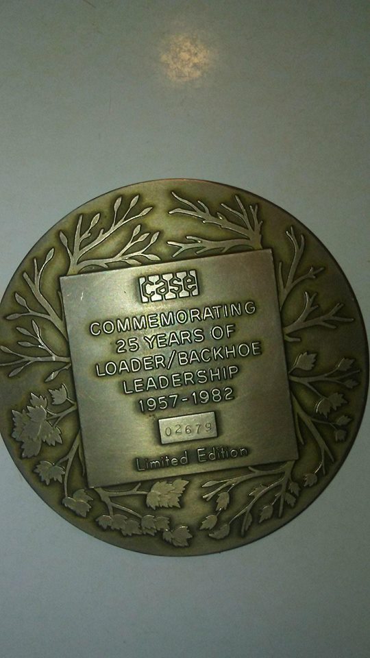 1982-Silver-Anniversary-Loader/Backhoe-Medallion---Medallic-Art-Co.