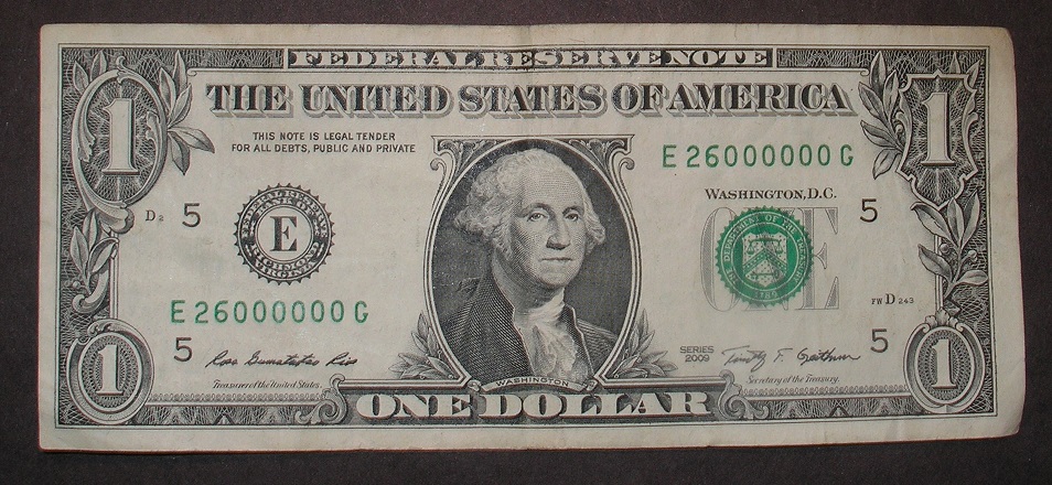 Not-A-Fancy-S/N-But-A-Cool-S/N---1-Dollar-Bill