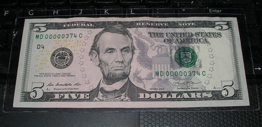 Low-S/N-$5-Note-Series-2013-Question