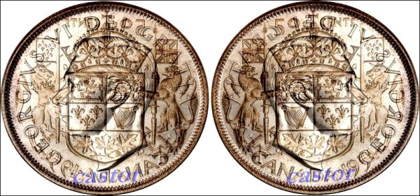 Canada-50-Cent-1945-X2-And-1946-Similar-Marks?