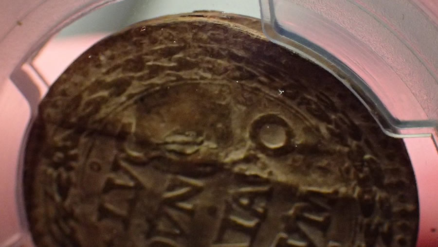Rare-1574-Paper-Siege-Coin-Severely-Damaged-By-PCGS-During-Certification